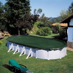 Summer fun zöld téli ovális pvc medencetakaró 525 cm