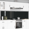 Konyhai hátfal 2 pcs fekete 120 x 60 cm edzett üveg