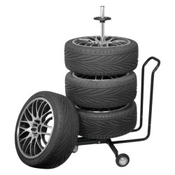 Carpoint fekete alumínium mobil gumiabroncstartó