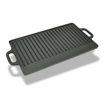 Megfordítható öntöttvas grilltálca 38 x 23 cm