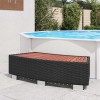 Polyrattan, fekete spa fellépő 92x45x25 cm