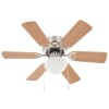 Díszes mennyezeti ventilátor lámpával 82 cm világosbarna