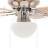 Díszes mennyezeti ventilátor lámpával 82 cm világosbarna