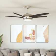 Díszes mennyezeti ventilátor lámpával 128 cm barna