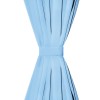 Türkizkék sötétítőfüggöny fém fűzőlyukakkal 270 x 245 cm