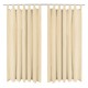 2 db bézs mikro szatén függöny hurkokkal 140 x 225 cm