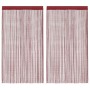 2 db burgundi vörös zsinórfüggöny 100 x 250 cm