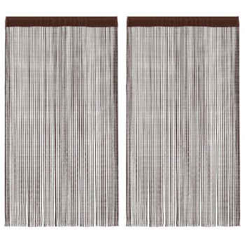 2 db barna zsinórfüggöny 100 x 250 cm
