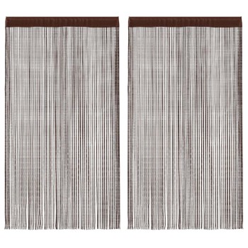 2 db barna zsinórfüggöny 140 x 250 cm
