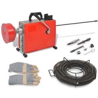 Csőtisztító gép 250 w 15 m x 16 mm; 4,5 m x 9,5 mm