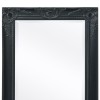 100x50 cm fekete barokk stílusú fali tükör