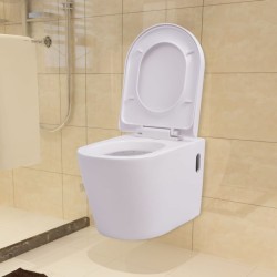 Falra szerelhető fehér kerámia wc
