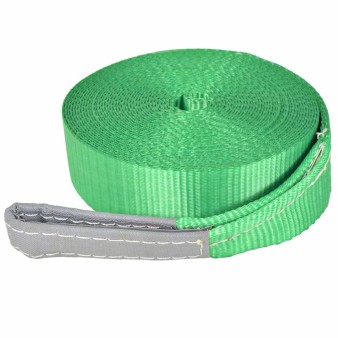 Zöld, 150 kg teherbírású heveder 15 m x 50 mm