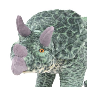 Zöld álló triceratops plüssjáték xxl