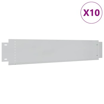 10 db galvanizált acél gyepkerítés 100 x 20 cm