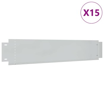 15 db galvanizált acél gyepkerítés 100 x 20 cm