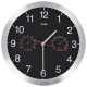 Kvarcszerkezetes fekete falióra higrométerrel, hőmérővel 30 cm