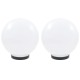 2 db led gömblámpa 25 cm pmma