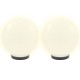 2 db led gömblámpa 25 cm pmma