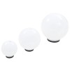 3 db-os led gömblámpa-szett 20 / 30 / 40 cm pmma