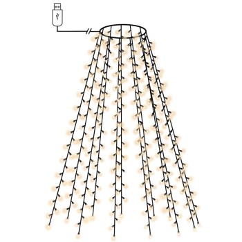 180 led-es karácsonyi fényháló 180 cm