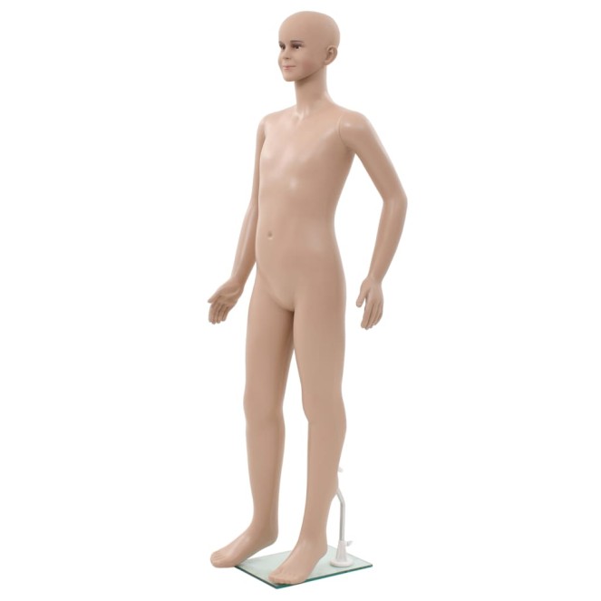 Bézs egész alakos gyerek próbababa üvegtalppal 140 cm Bézs egész alakos gyerek próbababa üvegtalppal 140 cm