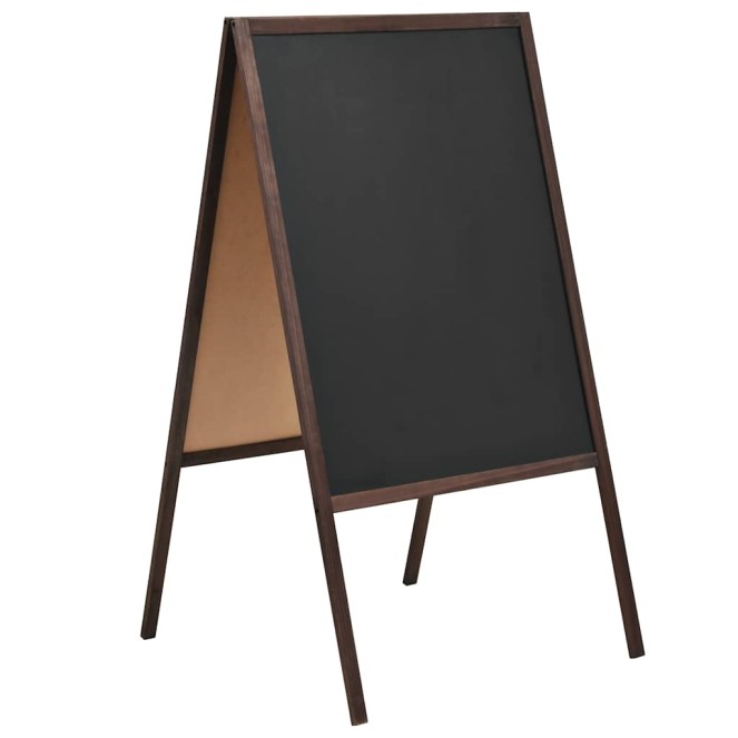 Szabadon álló kétoldalas cédrusfa iskolatábla 60 x 80 cm Szabadon álló kétoldalas cédrusfa iskolatábla 60 x 80 cm
