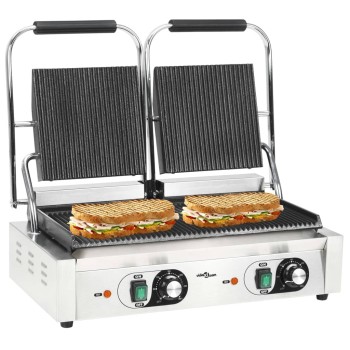 Dupla kontaktgrill rozsdamentes acélból 3600 w 57x30,5x20 cm