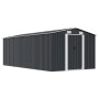 Antracitszürke fém kerti fészer 257 x 489 x 181 cm