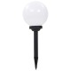 3 db napelemes kültéri led gömblámpa, 20 cm rgb