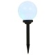 3 db napelemes kültéri led gömblámpa, 20 cm rgb