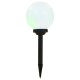3 db napelemes kültéri led gömblámpa, 20 cm rgb