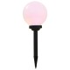 3 db napelemes kültéri led gömblámpa, 20 cm rgb