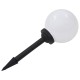 3 db napelemes kültéri led gömblámpa, 20 cm rgb