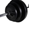 Súlyzópad állvánnyal/egykezes és kétkezes súlyzószettel 30,5 kg