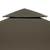 Tópszínű kétszintes pavilon tetőponyva 310 g/m² 4 x 3 m