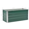 Zöld horganyzott acél kerti magaságyás 100 x 40 x 45 cm