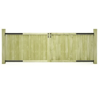 2 db impregnált fenyőfa kertkapu 300 x 100 cm