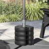 4 db fekete beton pavilon súly 220 x 50 mm