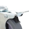 4 db hátfuratos önbeálló görgő dupla fékkel 75 mm