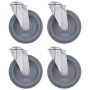 4 db hátfuratos önbeálló görgő 125 mm