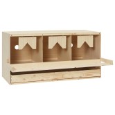 3 rekeszes tömör fenyőfa tyúk fészkelő 72 x 33 x 38 cm 3 rekeszes tömör fenyőfa tyúk fészkelő 72 x 33 x 38 cm