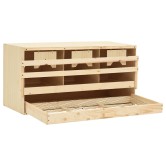 3 rekeszes tömör fenyőfa tyúk fészkelő 72 x 33 x 38 cm 3 rekeszes tömör fenyőfa tyúk fészkelő 72 x 33 x 38 cm