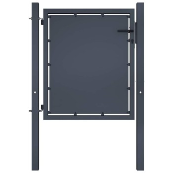 Antracit színű acél kerti kapu 100 x 100 cm