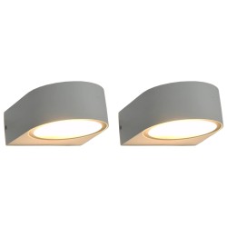 2 db fehér kerek kültéri led falilámpa 11 w