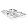 4 db rozsdamentes acél gasztronorm edény gn 1/1 100 mm