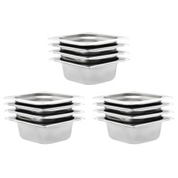 12 db rozsdamentes acél gasztronorm edény gn 1/6 65 mm