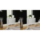 2 db fehér mdf radiátorburkolat 112 cm