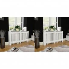 2 db fehér szerelt fa radiátorburkolat 152 cm