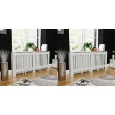 2 db fehér szerelt fa radiátorburkolat 172 cm